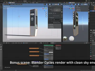 WiFi Kiosk Low-poly 3D model