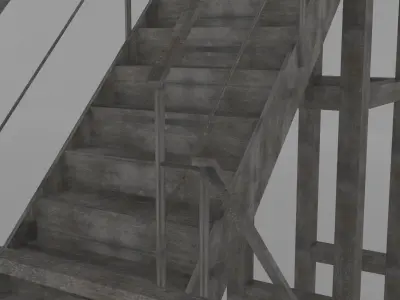 Stairs Metal 3D model
