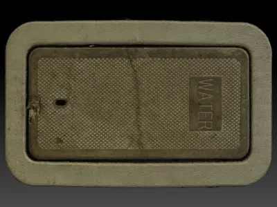 Concrete Water Utility Cover 3D model