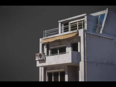 Dystopian Cyberpunk Building 13 Low-poly 3D model