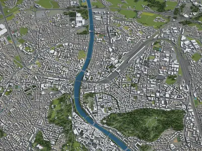 Salzburg Low-poly 3D model
