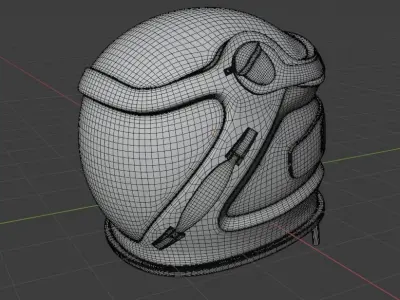 Turkish Space Agency Astronaut Helmet and footwear Low-poly 3D model