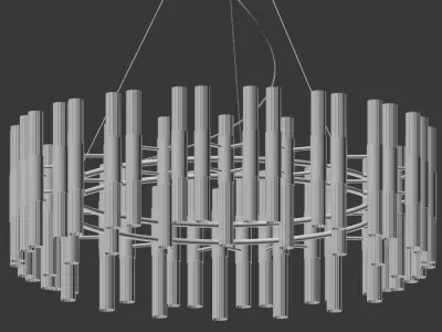 Waterfall Round Suspension Chandelier luxxu 3D model