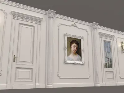 Wall Molding in Classic French style 4 3D model