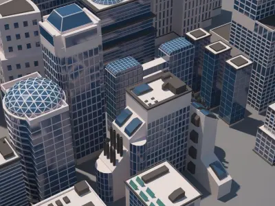 Buildings city 3D model