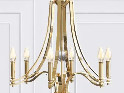 EVINGTON chandelier with four lights 3D model
