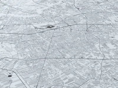 Bangkok Road Network and Streets 3D model