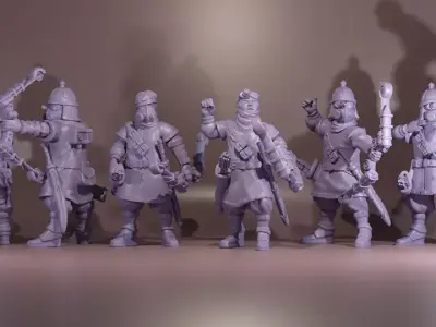 Bauzuk Bombard Archers group 3D print model