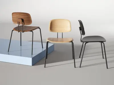 Okito Ply Dining Chair 3D model