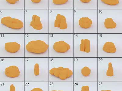 Low poly desert rocks Low-poly 3D model