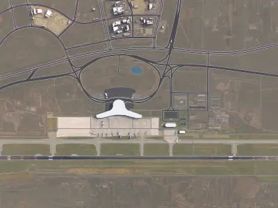 Ordos - Airport - DSN Low-poly 3D model