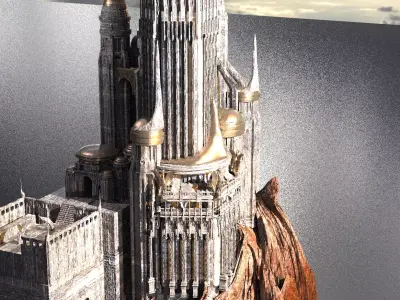 Motu Eternos Inspired Palace City Spire 3D model