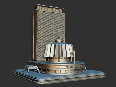 Maharashtra Vidhan Bhavan India 3D print model