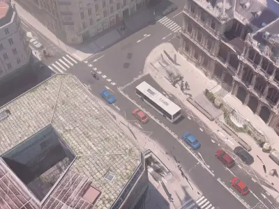 Lyon City in France 3D model
