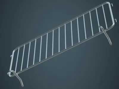 Crowd Barrier 2A Low-poly 3D model