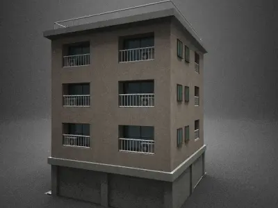 Japan building 14 model in Lightwave 3D 3D model