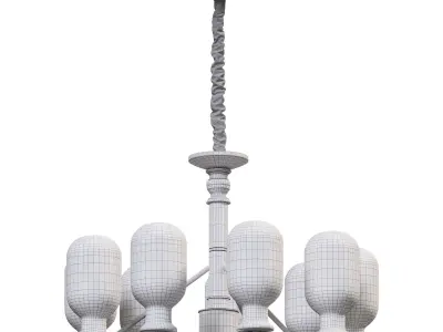 Loft style chandelier by lalume 3D model