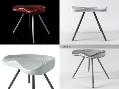 Tabouret No307  1951 3D model