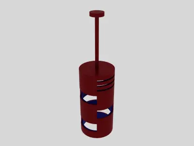 Pendant lamp Red And Yellow 3D model 3D model