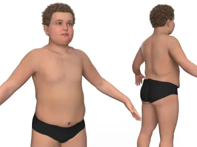  Plus Size Kid Anatomical Body A-Pose 
