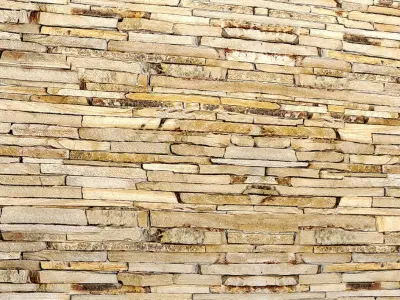 Stone wall slate 10 3D model