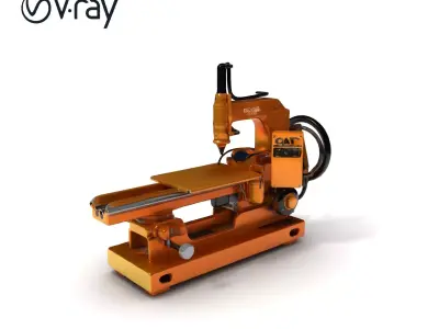 Industrial Milling Machine D Model Pack Low-poly 3D model by vfxcgartist