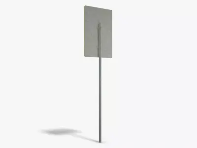 Sharp Corner Sign Low-poly 3D model