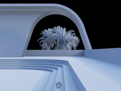 SWIMMING POOL Low-poly 3D model