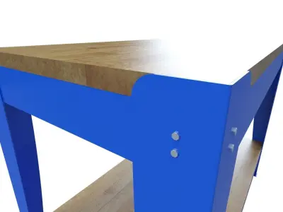 Steel Frame Work Bench 3D model