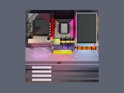 land 3A Low-poly 3D model