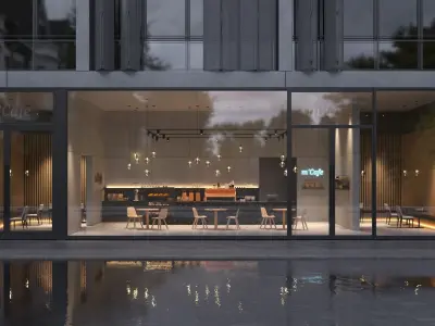 Interior Scene 07 - mCafe 3D model