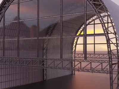 Hangar  Low-poly 3D model