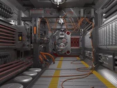 SCI FI CORRIDOR 3D MODEL 3D model