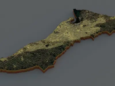 Adelaide city in Australia 3D model