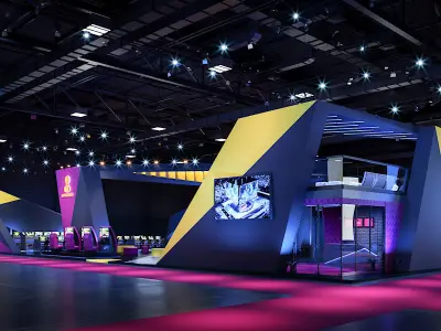 Exhibit design pavilion 3D model