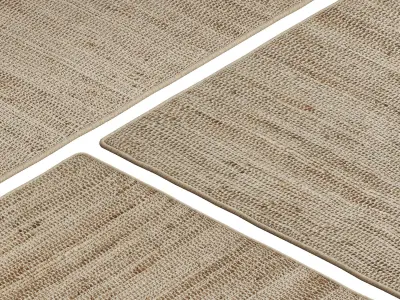 Carpet set 2231 - Jute Rug - 4K 3D model