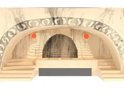 Jabbas Throne Area - small - 1-12 Blackseries 3D print model