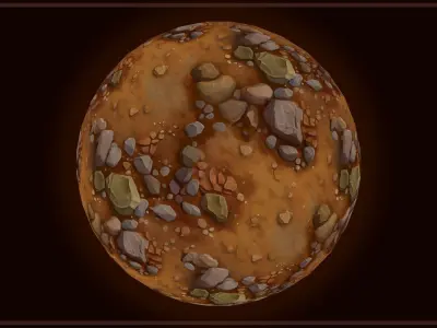 Ground - Earth and Rocks - 20 TEXTURES - Hand-painted -PACK 4--- Texture
