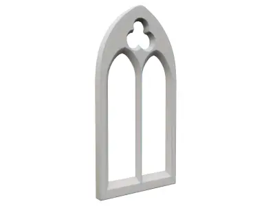 Medieval window  Low-poly 3D model
