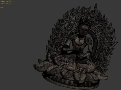 Model - Kashayana Buddha Forest Water Sculpture 05 3D model