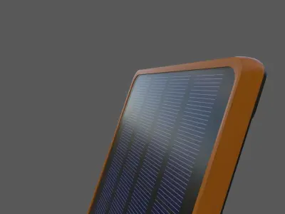 Solar Lamp Low-poly 3D model