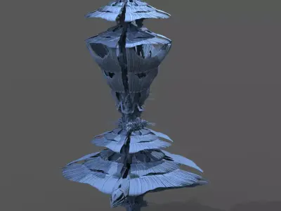 Palace Crystal Tower  Low-poly 3D model