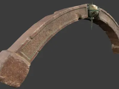 RedStone Arch with Ornaments Low-poly 3D model