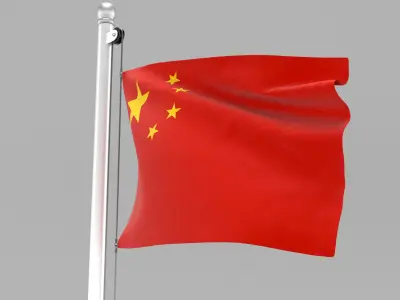 Flag of China 3D model