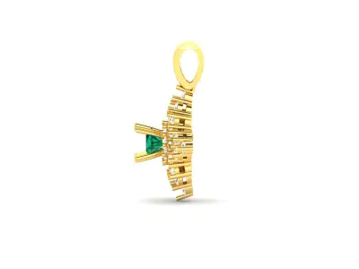 Diamond Pendant 3D print model 5