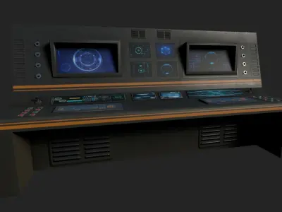 SciFi Terminal Low-poly 3D model