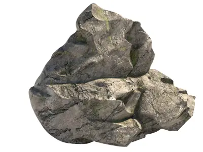 Sharp Cliff rock Low-poly 3D model