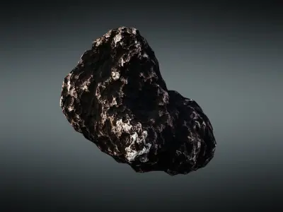Asteroid meteorite Low-poly 3D model
