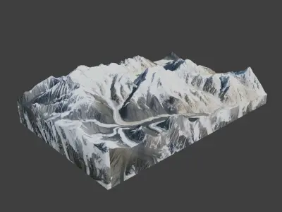 Istor-o-Nal Mountain Low-poly 3D model