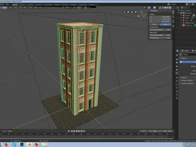 building 8 brick Low-poly 3D model